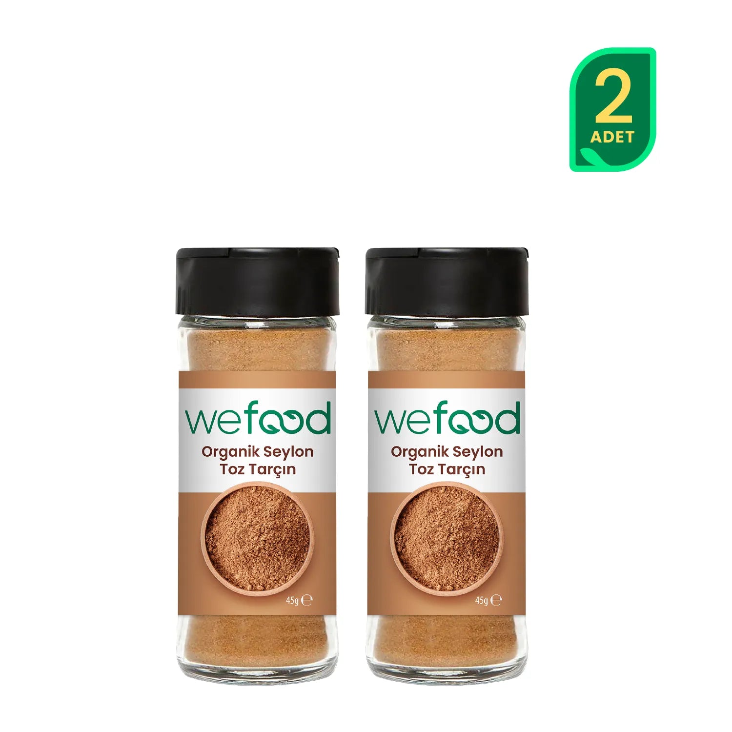 Wefood Organik Seylon Tarçın Tozu 45 gr 2'li